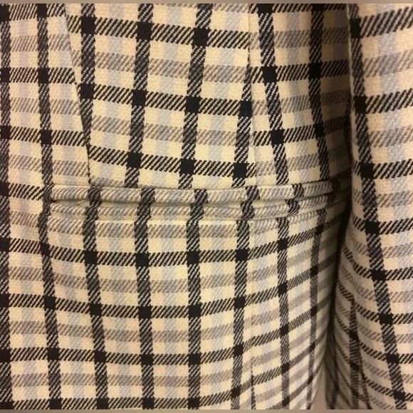 Club Monaco Heleni Plaid Coat Blue Ivory Multi Size Extra Large